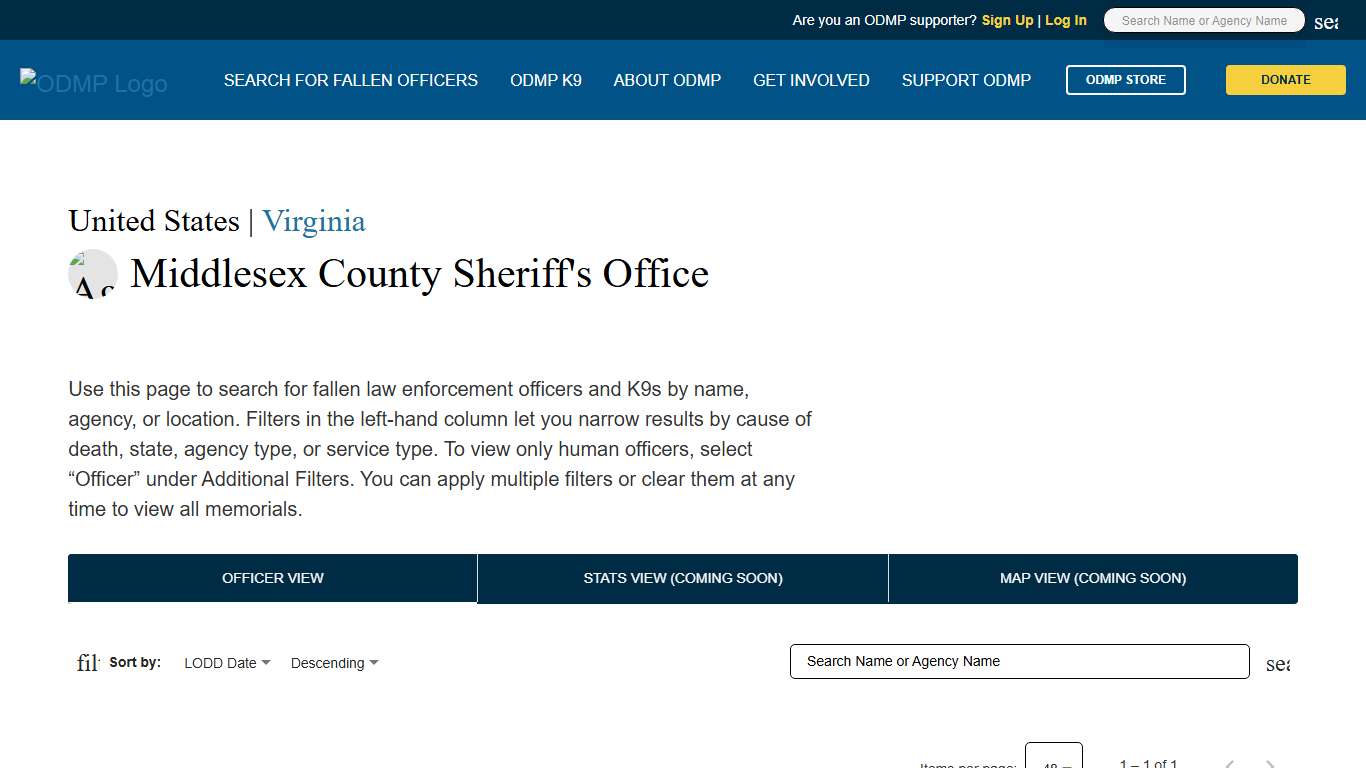 Search for a Fallen Officer